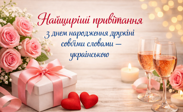 Найщиріші привітання з днем народження дружині своїми словами – українською
