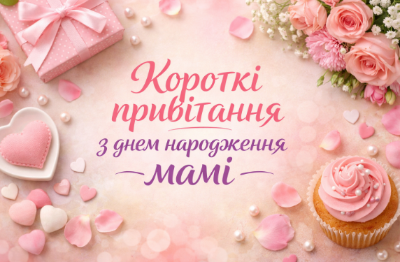 Короткі привітання з днем народження мамі