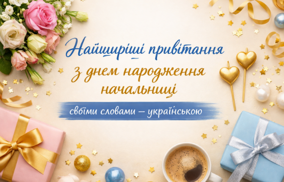 Найщиріші привітання з днем народження начальниці своїми словами – українською