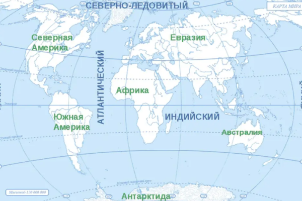 Материки от наибольшего до наименьшего