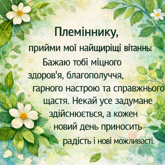картинка з днем народження племіннику