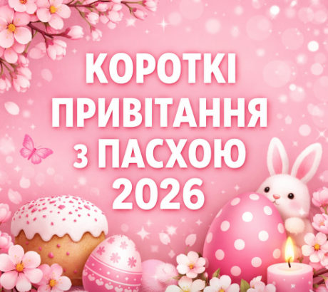 Короткі привітання з Пасхою 2026