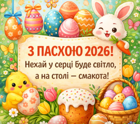 З Пасхою 2026! Нехай у серці буде світло, а на столі — смакота! картинка